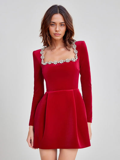 LIORA™ | Robe Mini en Velours