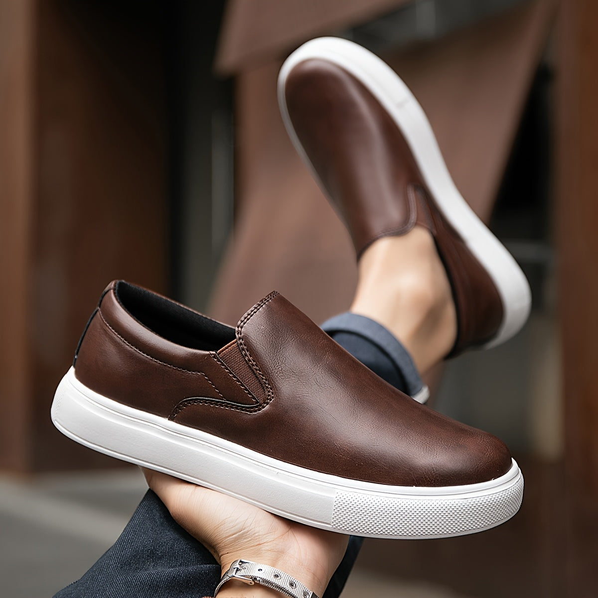 Valentin™ | Chaussures décontractées en cuir slip-on