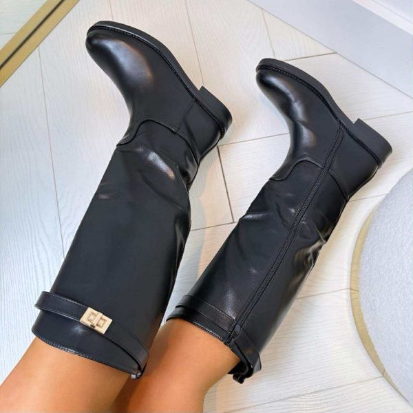ANAÏS™ | BOTTE EFFET CUIR D99 NOIR
