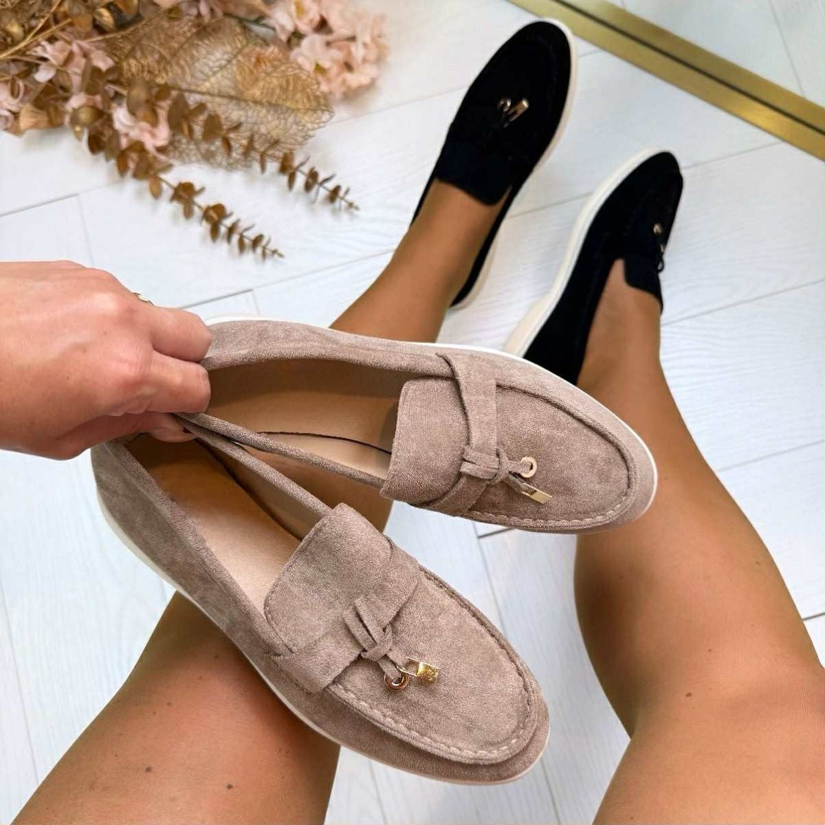 **PROMO** STYLE MOCASSIN BS303 NOIR + KAKI