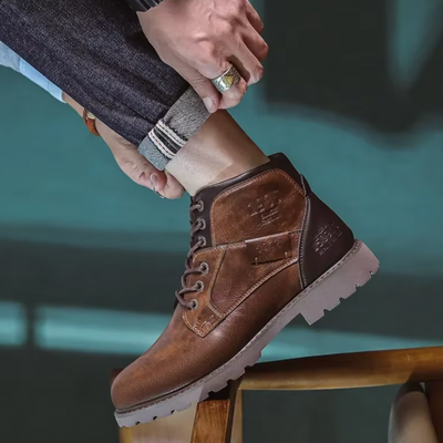 Lucas™ | Bottines vintage en cuir Bayard