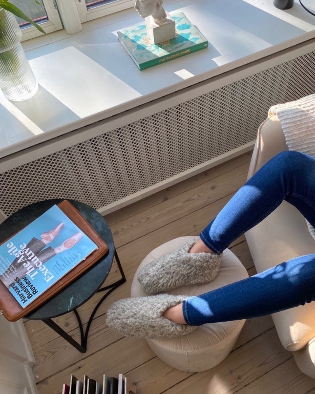 Chaussons en laine – Gris clair (modèle bas)