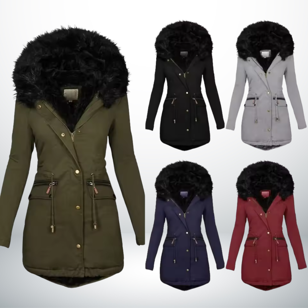 Mathilde™ | Veste d’hiver mi-longue décontractée avec capuche et col doux