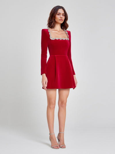 LIORA™ | Robe Mini en Velours