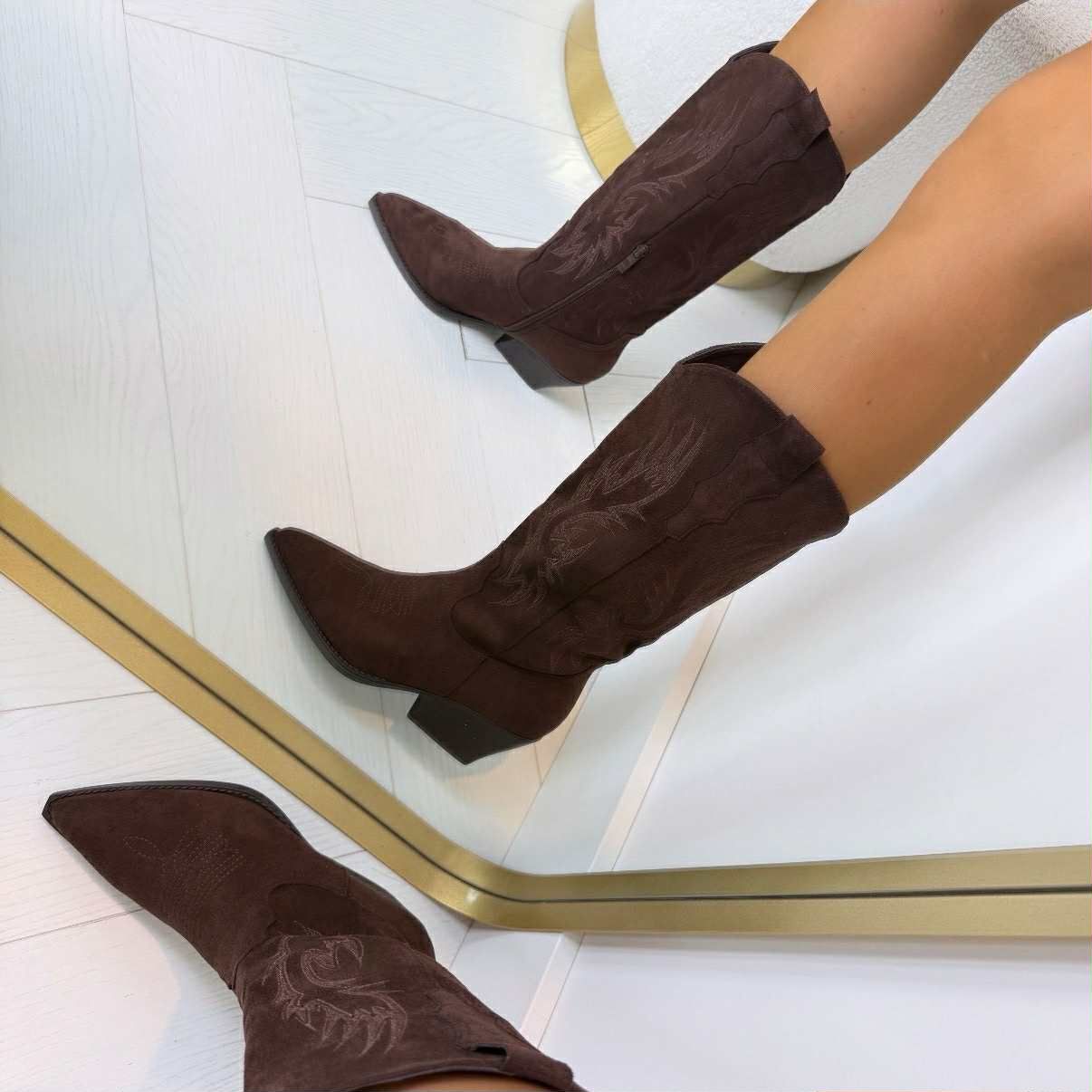 LUCIE™ | BOTTE COWBOY BASIQUE 6398A MARRON