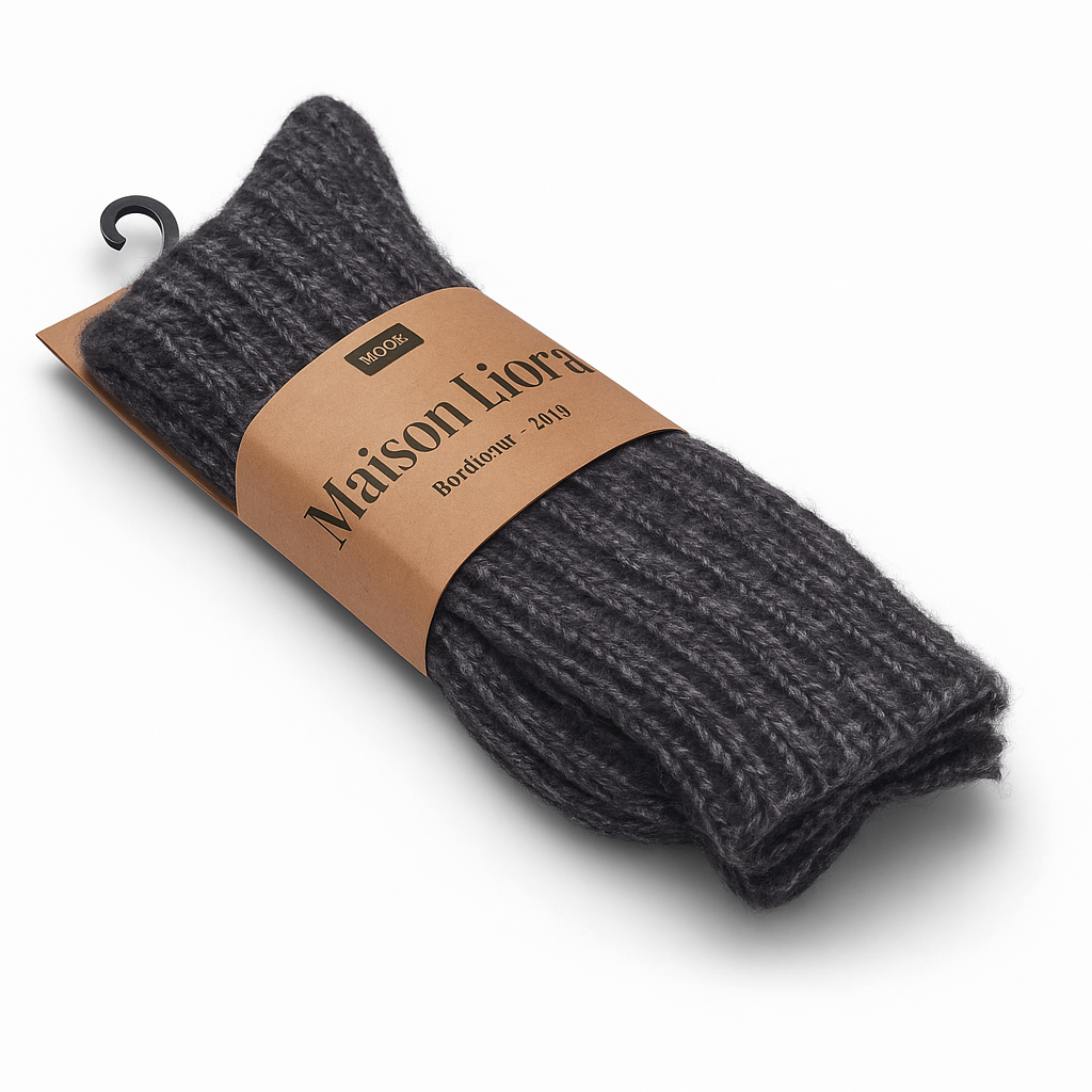 Chaussettes en laine - Gris foncé