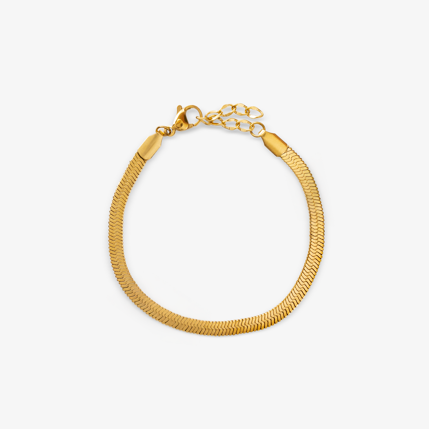 Bracelet Serpent Plat 4 mm – Finition dorée