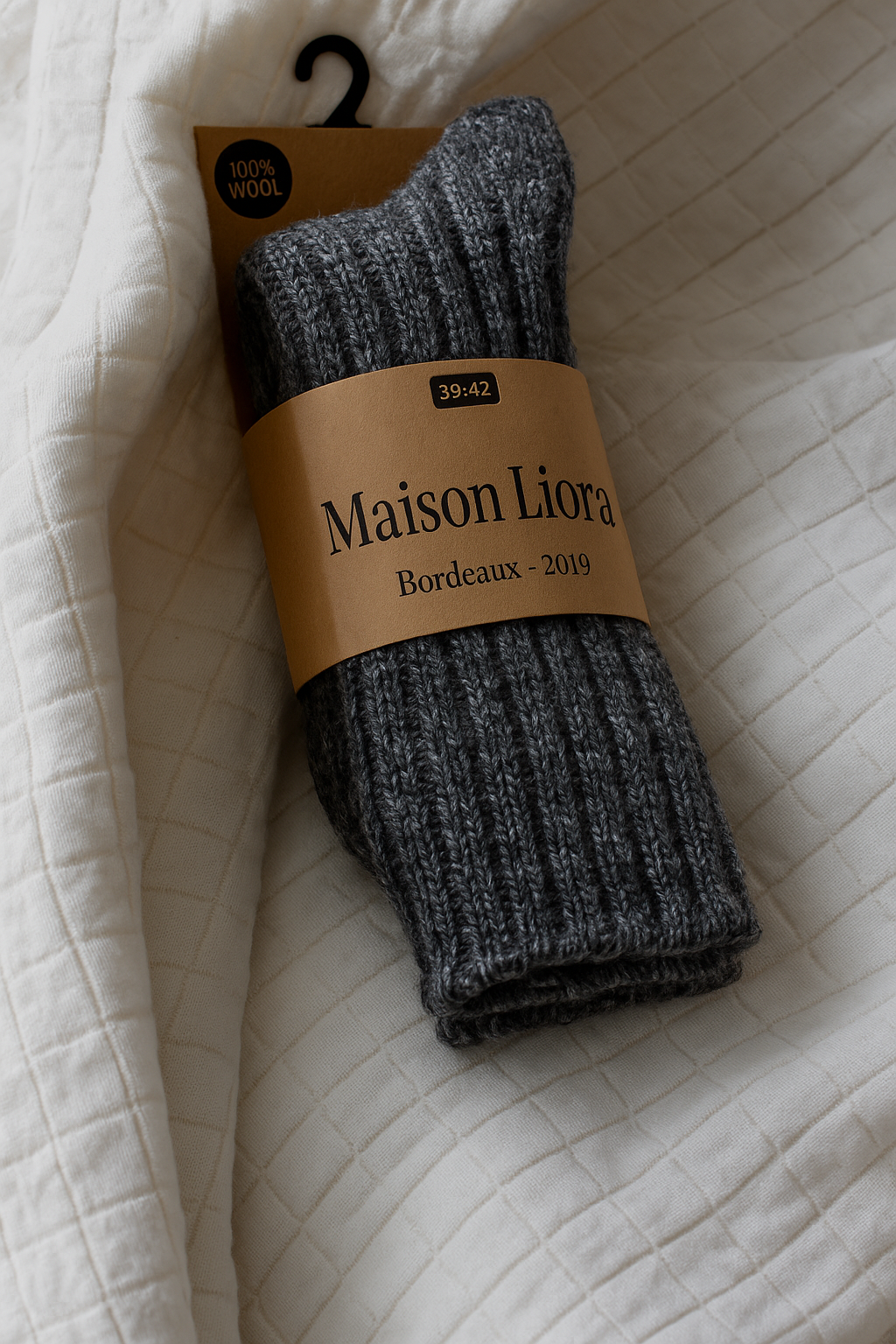 Chaussettes en laine - Gris foncé