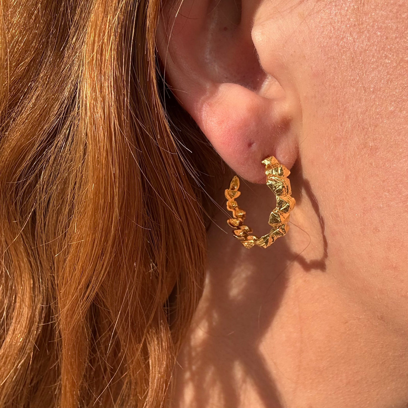 Créoles Chunky Edge – Finition dorée