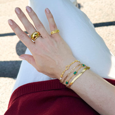 Bracelet Paperclip, couleur or