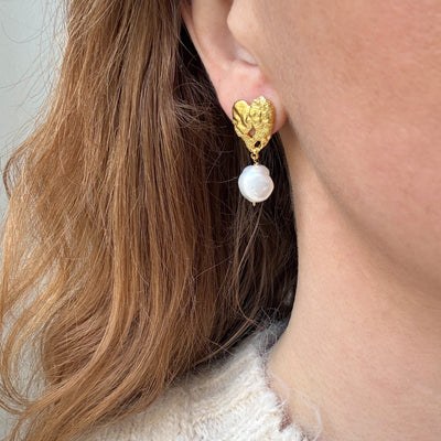 Boucles d’oreilles cœur fondu couleur or