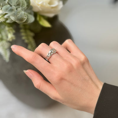 Bague Magma Chunky – Finition argentée