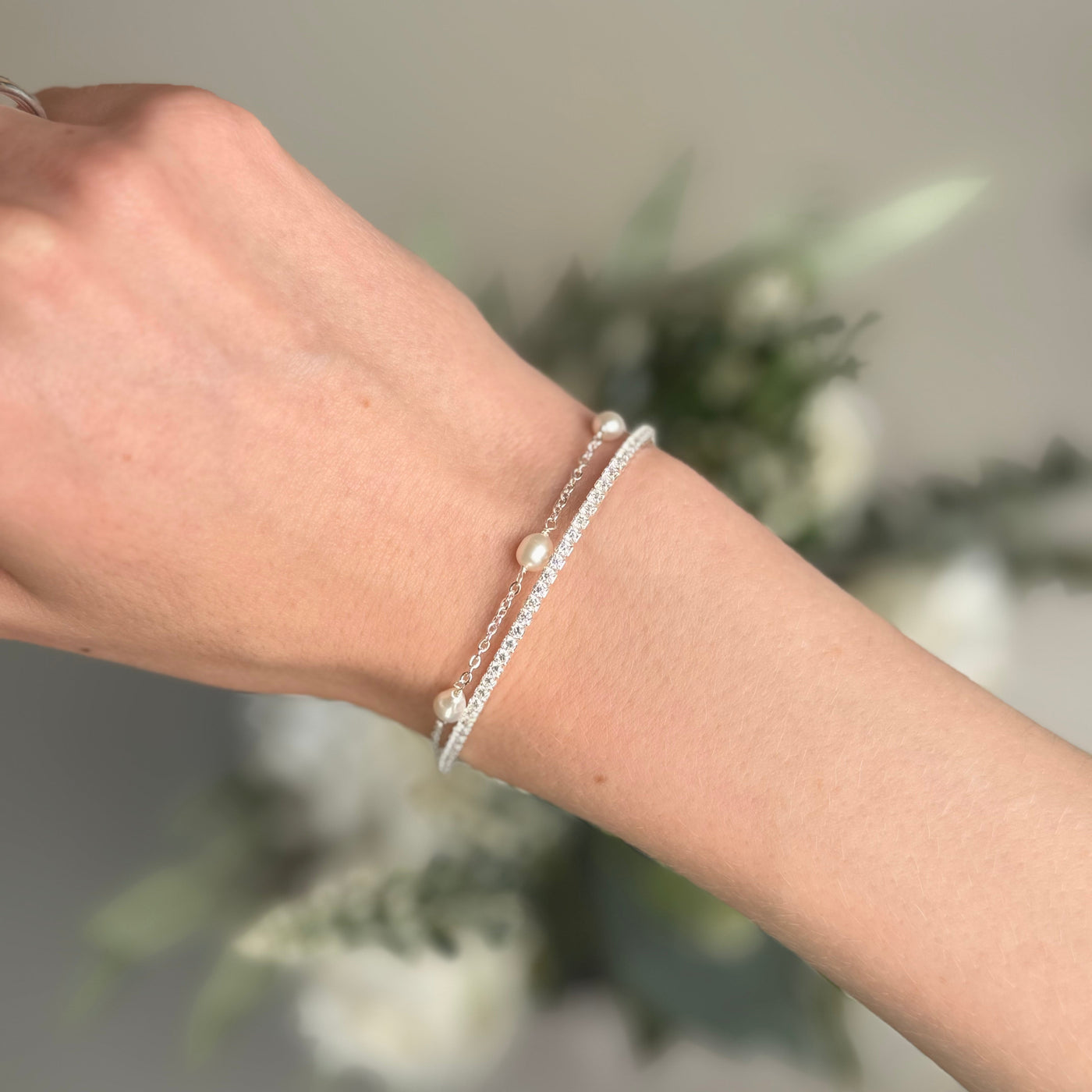 Bracelet Perle Dot – Finition argentée