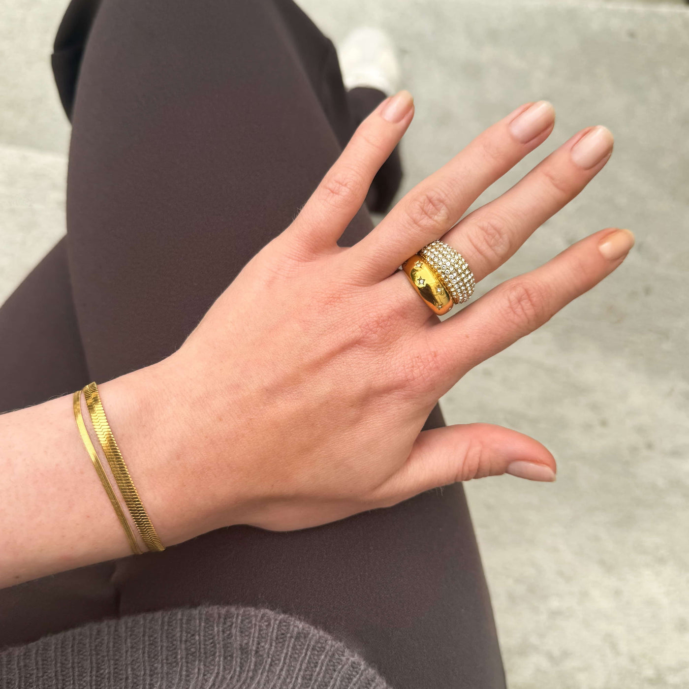 Bracelet Serpent Plat 4 mm – Finition dorée