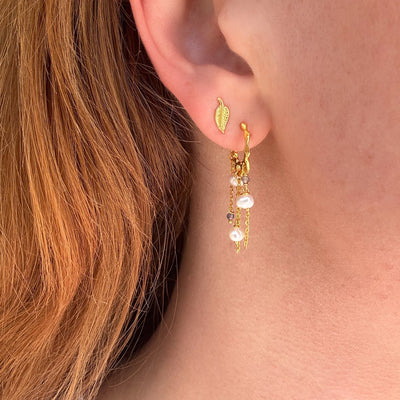 Boucles d’oreilles Luna Dangle Pastel – Finition dorée