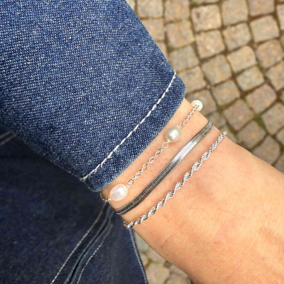 Bracelet Perle Dot – Finition argentée