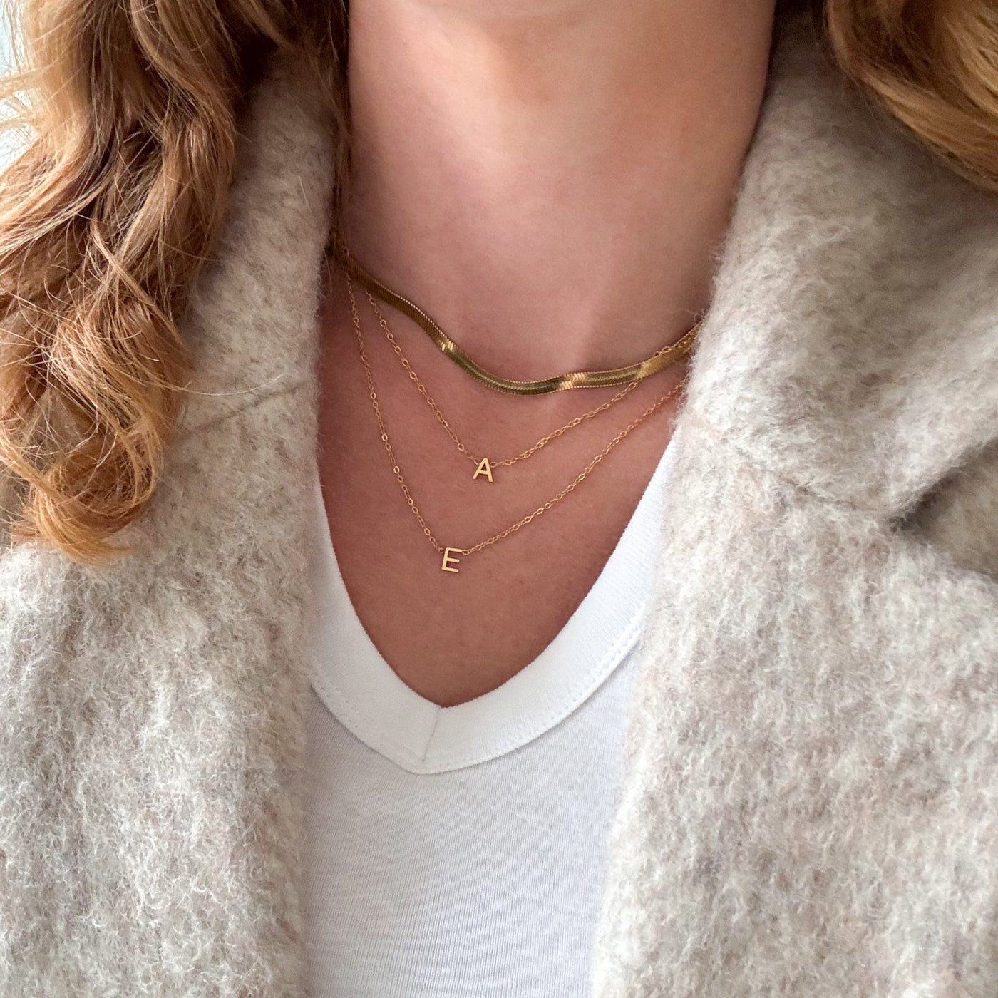 Collier Lettre – Finition dorée