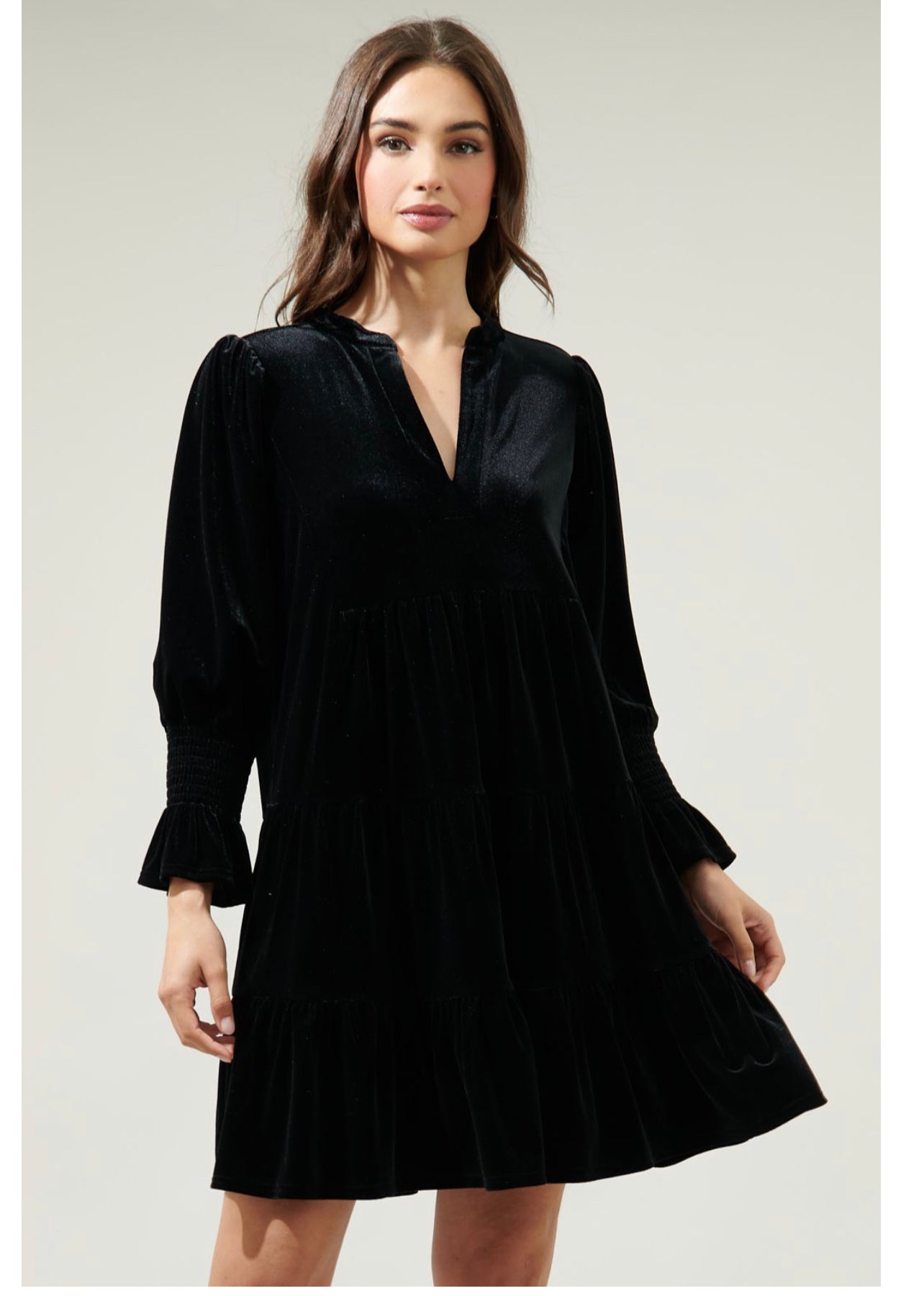 LIORA™ | Robe Babydoll en Velours