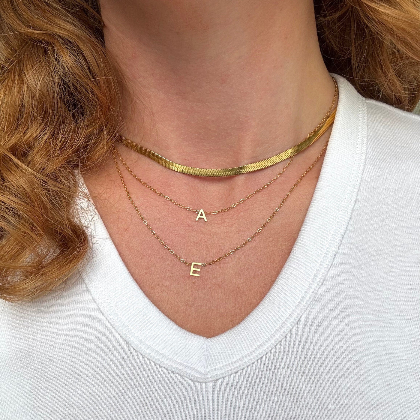 Collier Lettre – Finition dorée