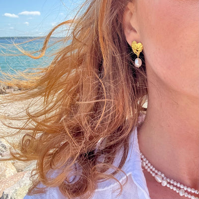 Boucles d’oreilles cœur fondu couleur or