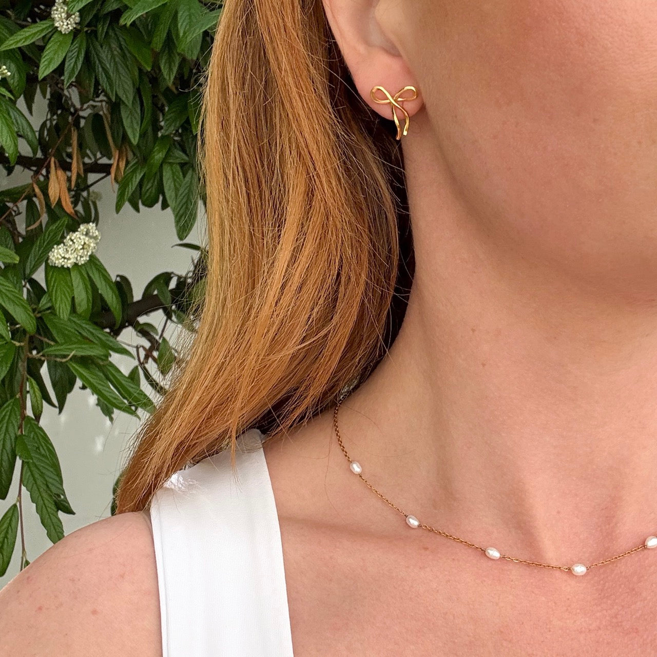 Boucles d’oreilles Nœud – Finition dorée