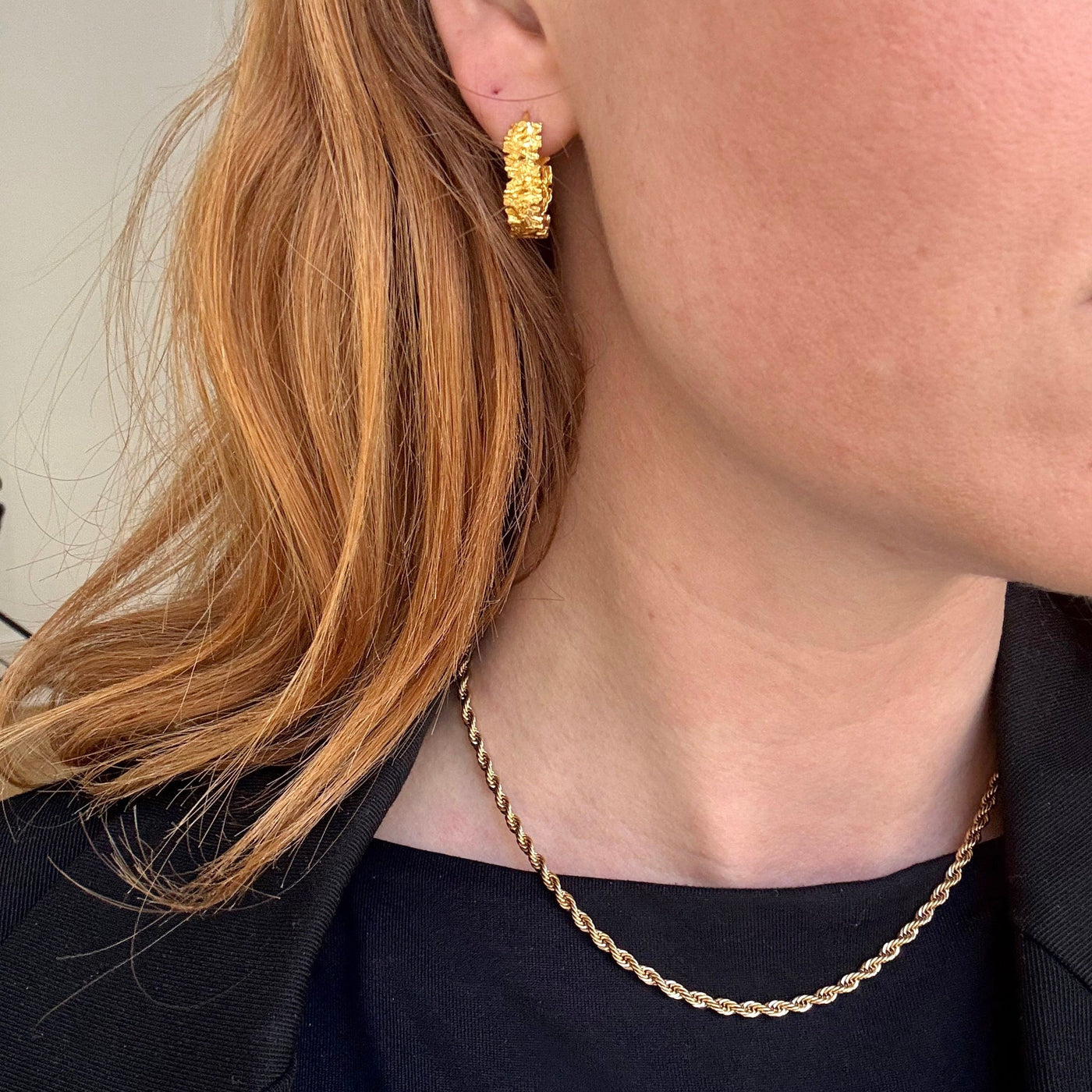 Collier Corde Torsadée – Finition dorée