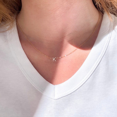 Collier Lettre – Finition dorée