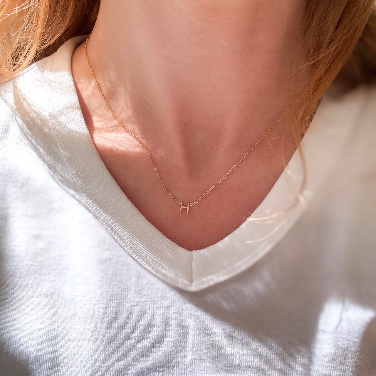 Collier Lettre – Finition dorée