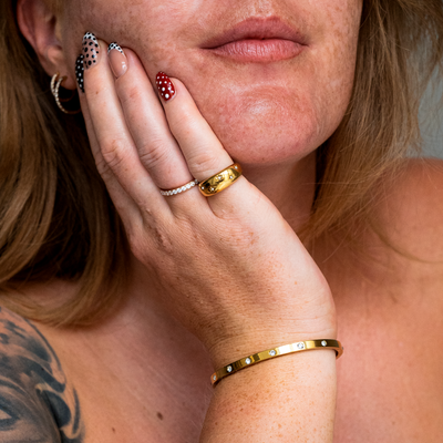 Bague Classique Cristal – Finition dorée