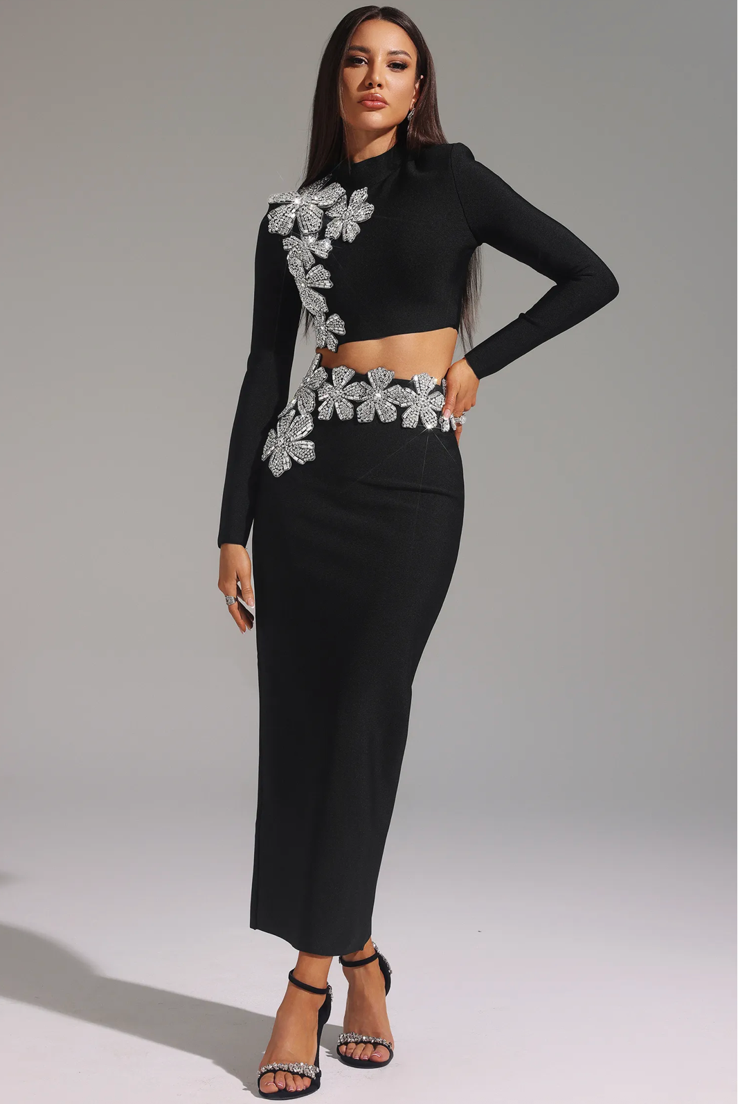 LIORA™ | Ensemble Maxi à Fleurs Cristallisées