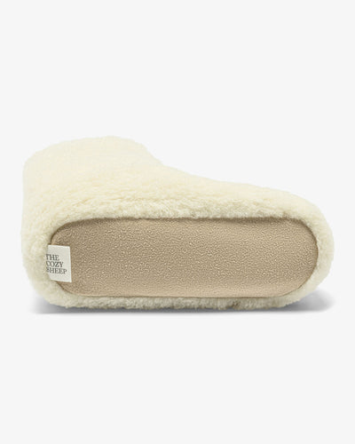 Chaussons en laine pour enfants – Blanc (modèle haut)