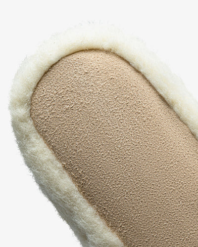 Chaussons en laine pour enfants – Blanc (modèle haut)