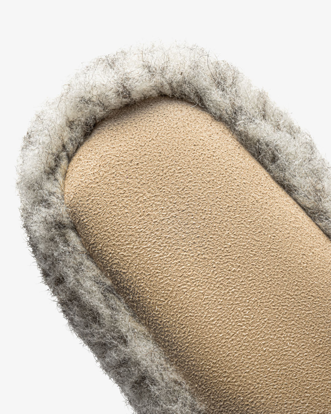 Chaussons en laine pour enfants – Gris clair (modèle haut)