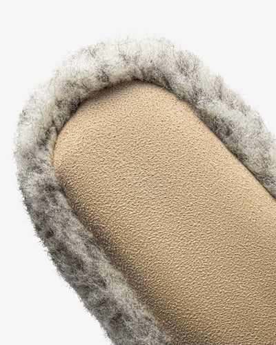 Chaussons en laine pour enfants – Gris clair (modèle haut)