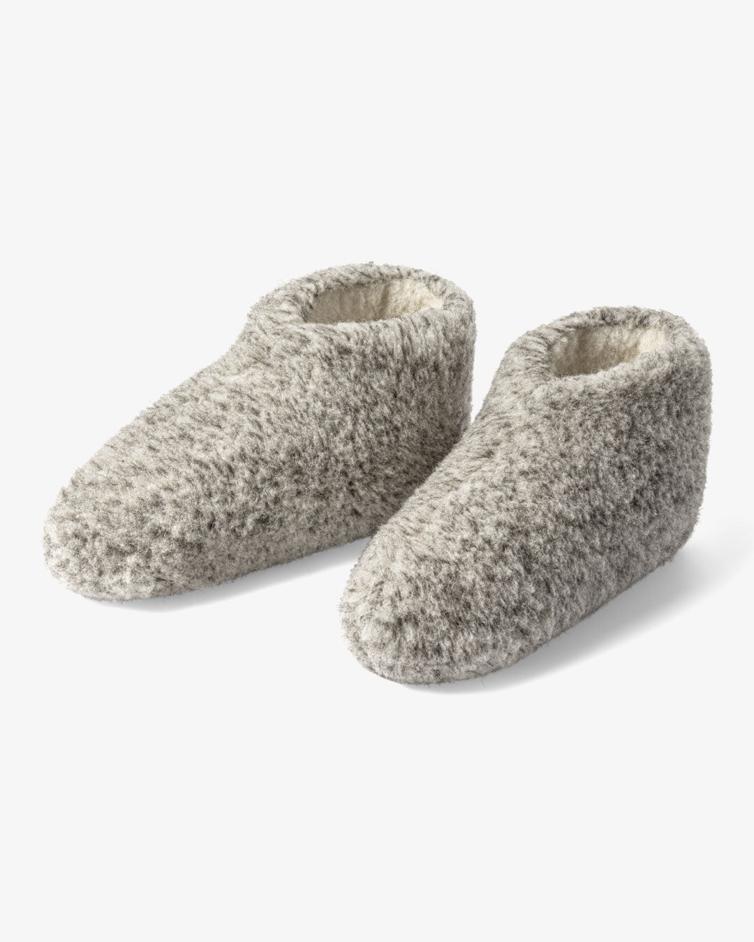 Chaussons en laine – Gris clair (modèle bas)