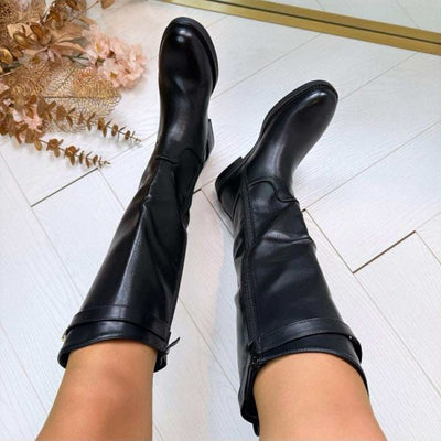ANAÏS™ | BOTTE EFFET CUIR D99 NOIR