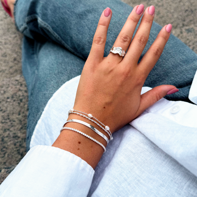 Bracelet Perle Dot – Finition argentée