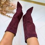 ÉLODIE™ | BOTTE EFFET DAIM AVEC BOUCLE 9501A BORDEAUX