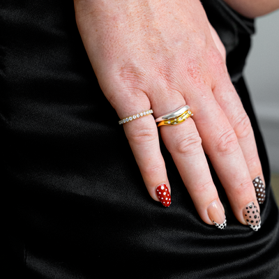 Bague Classique Cristal – Finition dorée