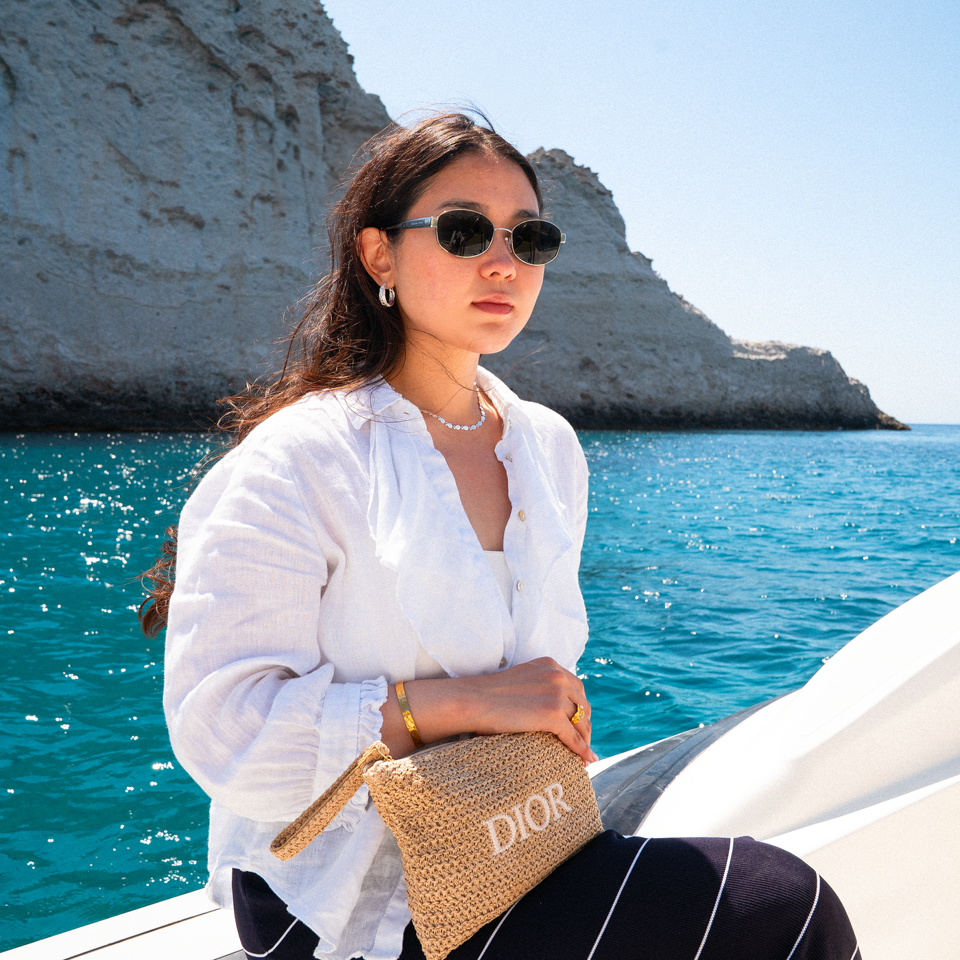 Créoles Melted 23,5 mm – Finition argentée