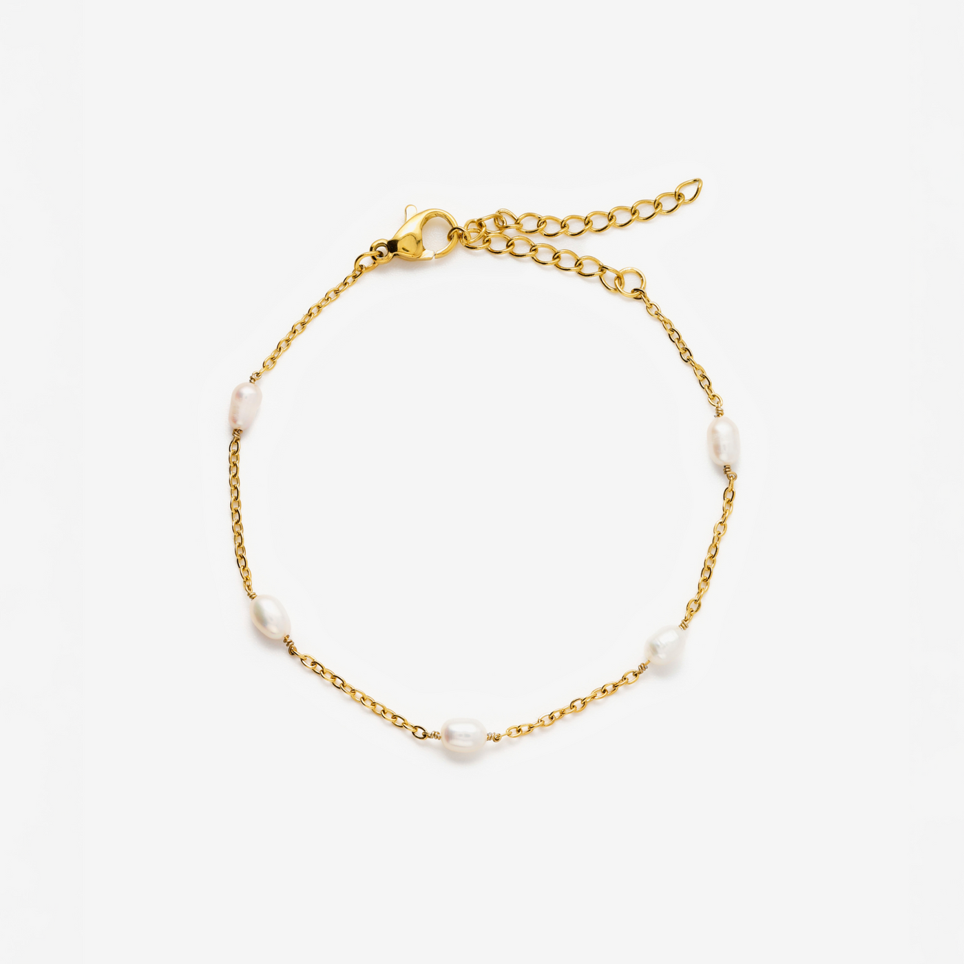 Bracelet en perles plaqué or Dot