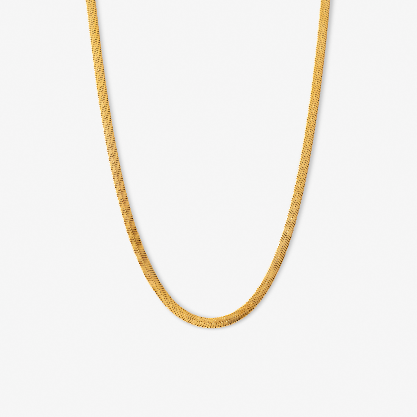 Collier Serpent Plat 4 mm – Finition dorée