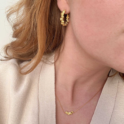 Créoles Chunky Edge – Finition dorée