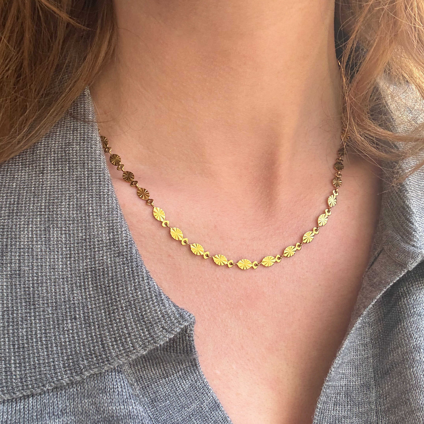 Collier Soleil – Finition dorée