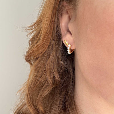 Créoles Perles – Finition dorée