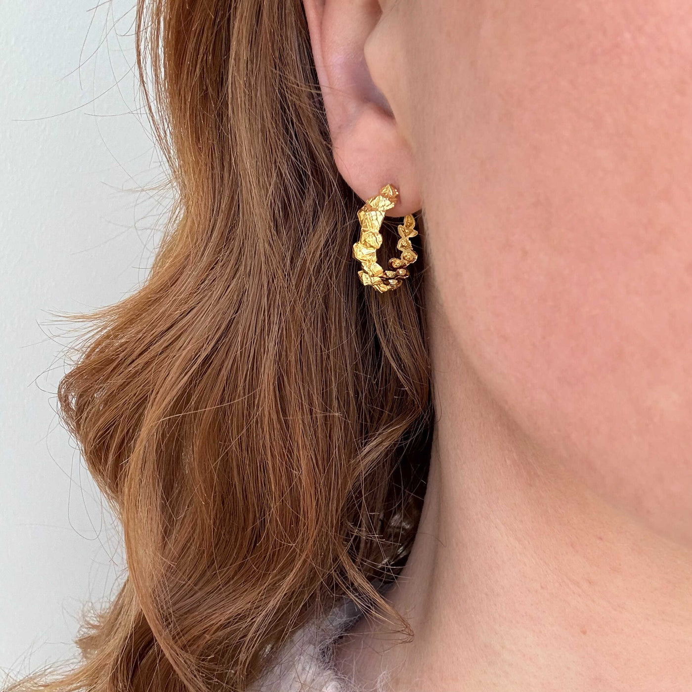 Créoles Chunky Edge – Finition dorée