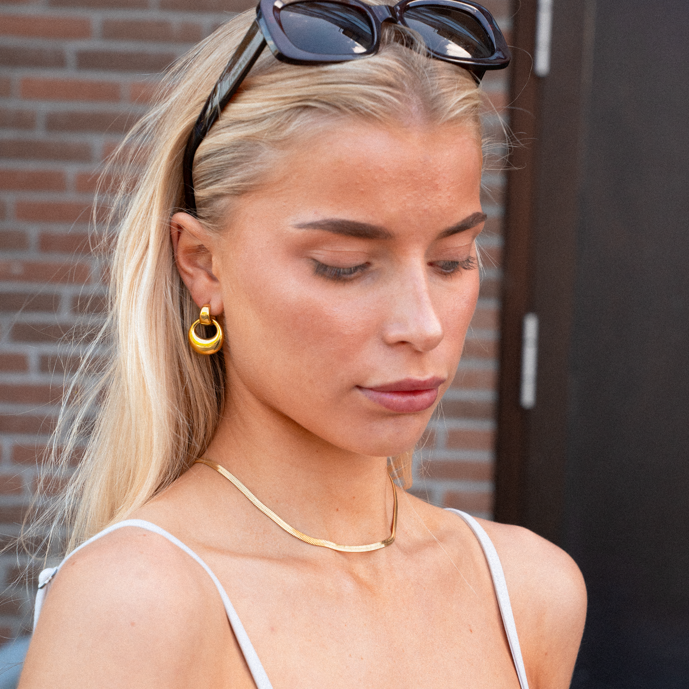 Collier Serpent Plat 4 mm – Finition dorée