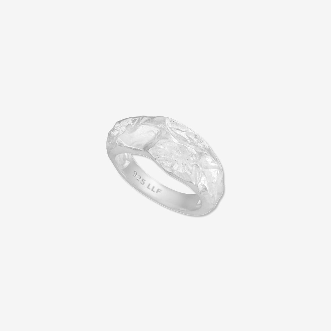Bague Magma Chunky – Finition argentée
