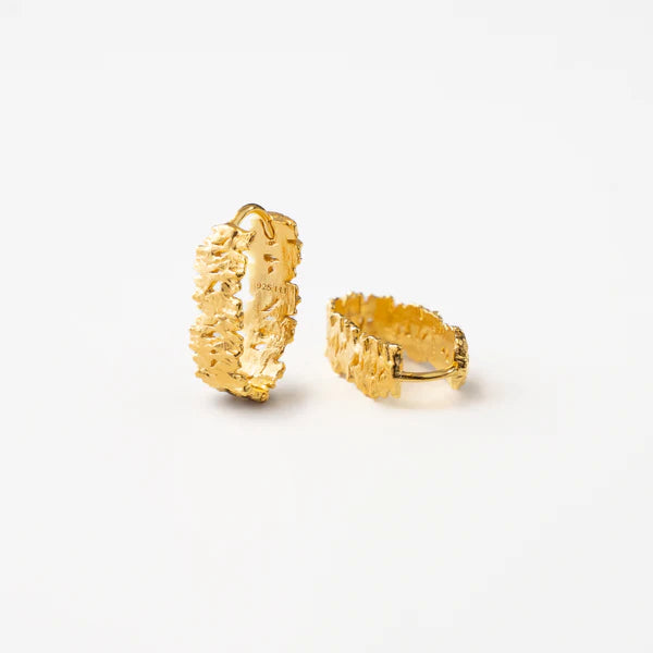 Créoles Magma Rock – Finition dorée